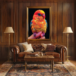 Vibrant Parrot Portrait Poster