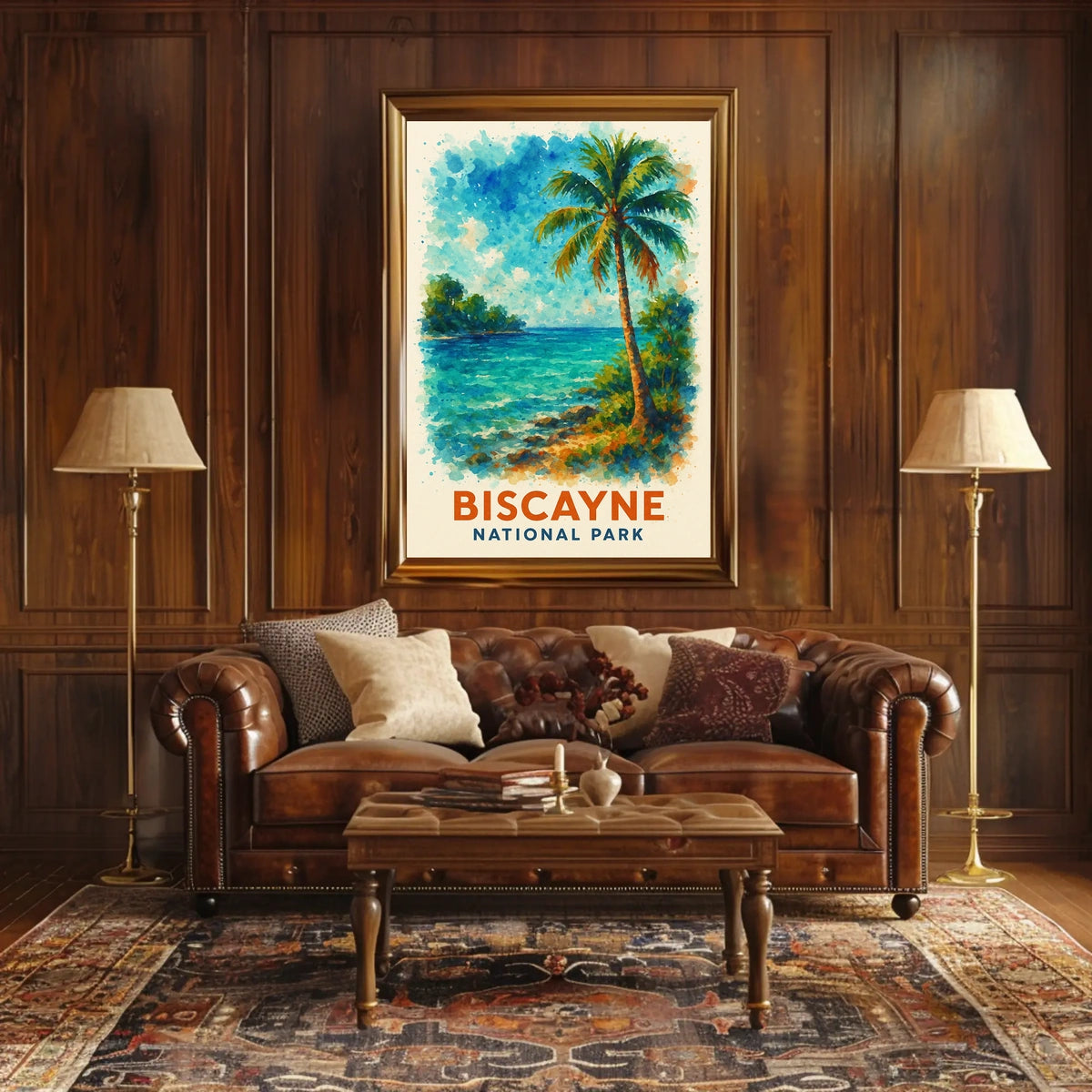 Biscayne National Park Tropical Paradise Watercolor Poster