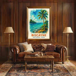Biscayne National Park Tropical Paradise Watercolor Poster