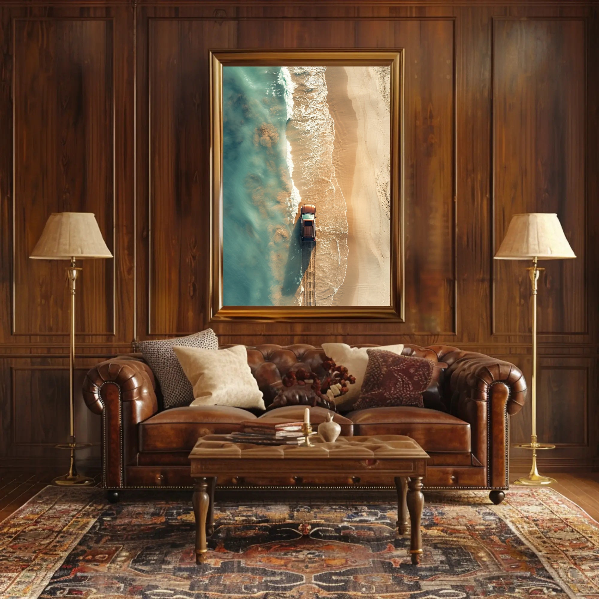 Dramatic Fantasy Poster: Solitary Figure on Cliff PosterGoat
