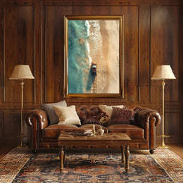 Dramatic Fantasy Poster: Solitary Figure on Cliff PosterGoat