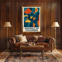 District Of Columbia Geometric Art Poster