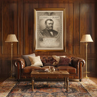 Ulysses S Grant 18th President Sketch Poster Art Print PosterGoat