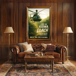 Bell OH-58 Kiowa Eyes in the Sky Poster PosterGoat