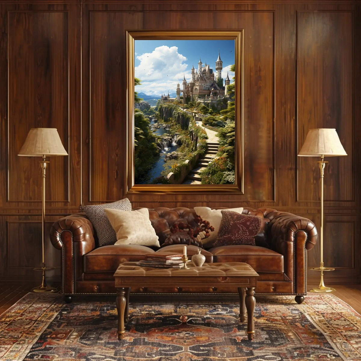 Enchanted Castle in a Serene Landscape Poster