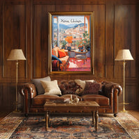 Vibrant Cityscape in Xian China Modern Travel Poster