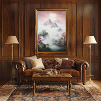 Serene Mountain Landscape in Timeless Artistic Poster