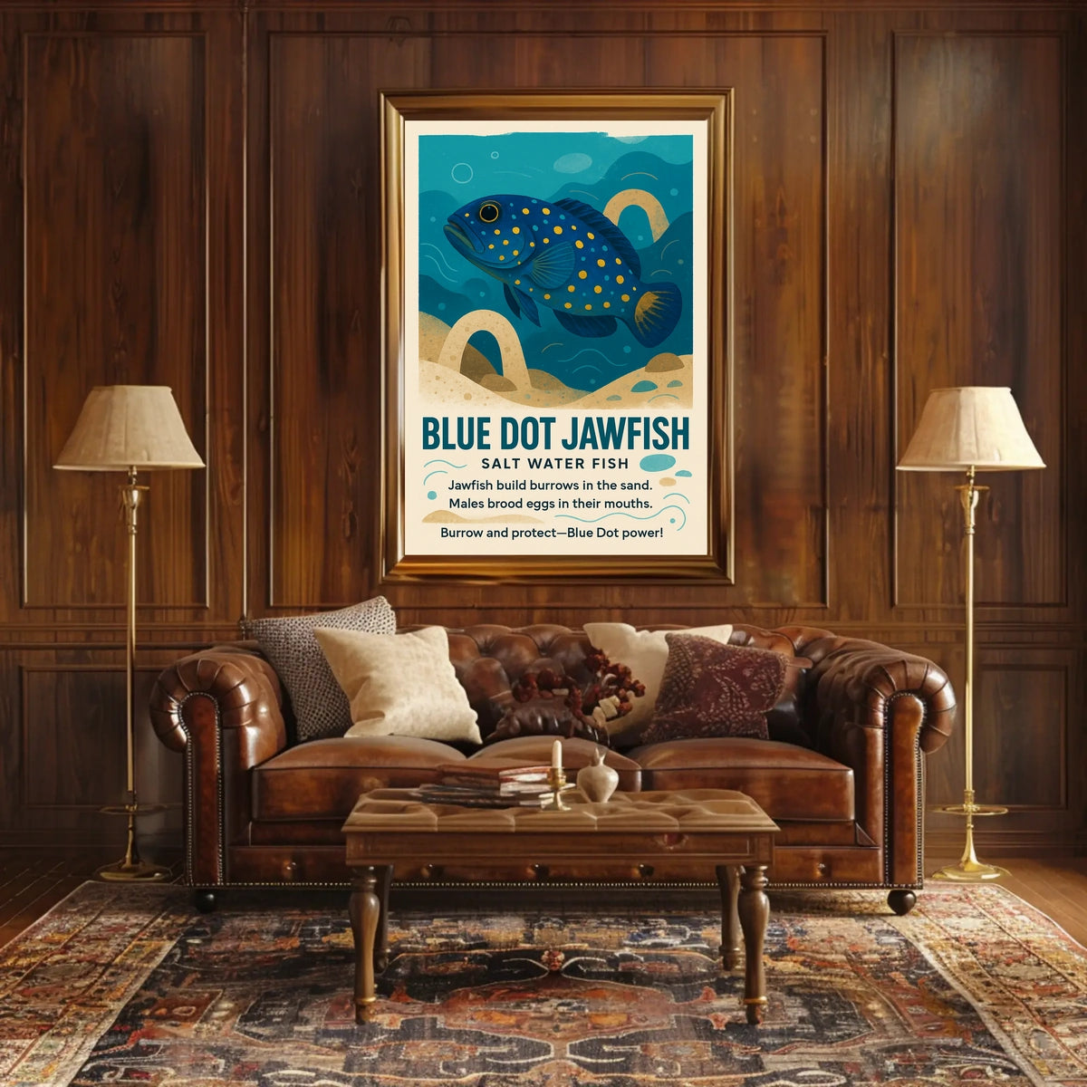 Blue Dot Jawfish Poster
