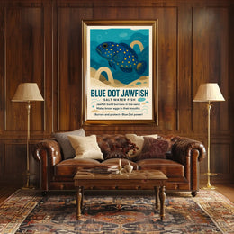 Blue Dot Jawfish Poster
