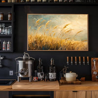 Golden Wheat Fields: Impressionistic Countryside Landscape Poster