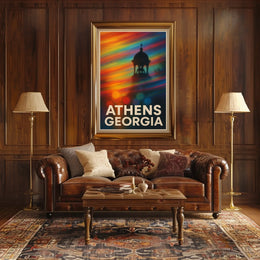 Athens Georgia Wanderlust Decor Scenic Typography Poster