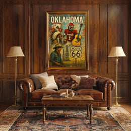 Oklahoma Heritage Collage Poster