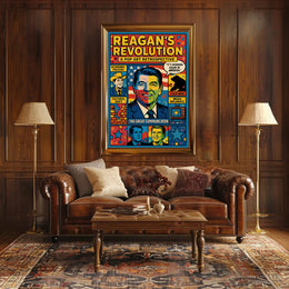 REAGAN'S REVOLUTION Pop Art Political History Poster