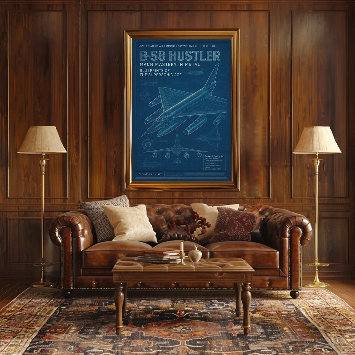 B-58 Hustler Mach Mastery in Metal Poster