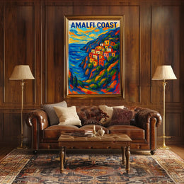 Amalfi Coast Vibrant Escape Poster Wall Art For Home Decor
