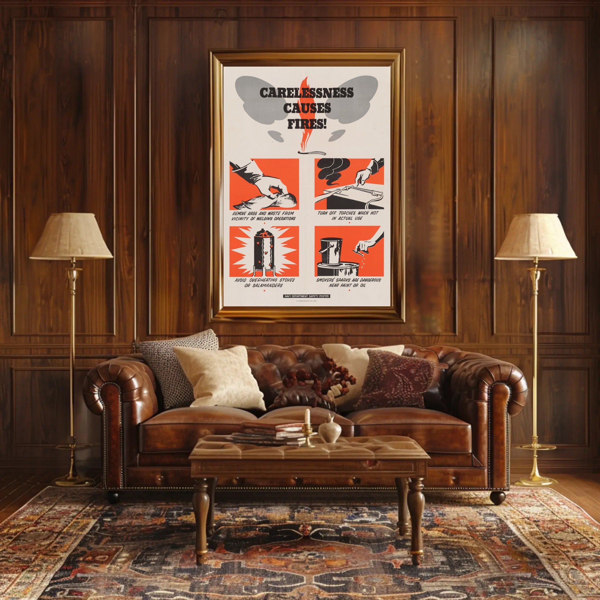 Fire Safety Warning Poster PosterGoat