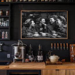 Vintage Café Gathering: Timeless Friendship Poster
