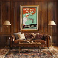 Cinnabar Island Retro Poster: Pokémon Adventure Travel Poster PosterGoat