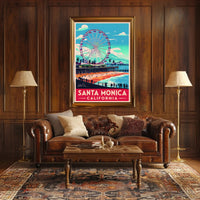 Santa Monica Beach Vibes Poster