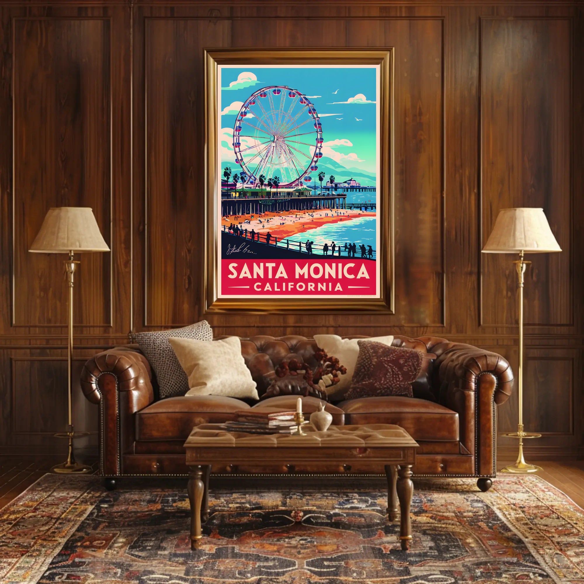 Santa Monica Beach Vibes Poster