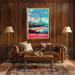 Santa Monica Beach Vibes Poster