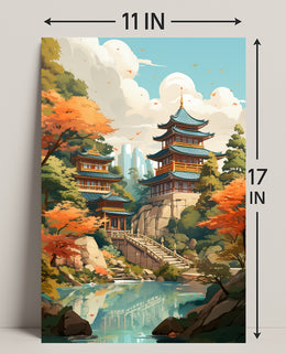 Tranquil Pagoda Retreat Poster
