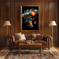 Futuristic Ray Gun Poster