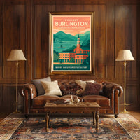 Burlington Vermont Culture and Nature Travel Poster PosterGoat