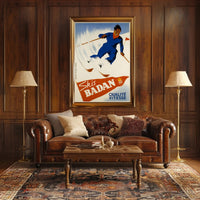 Skis Badan Advertisement Poster PosterGoat