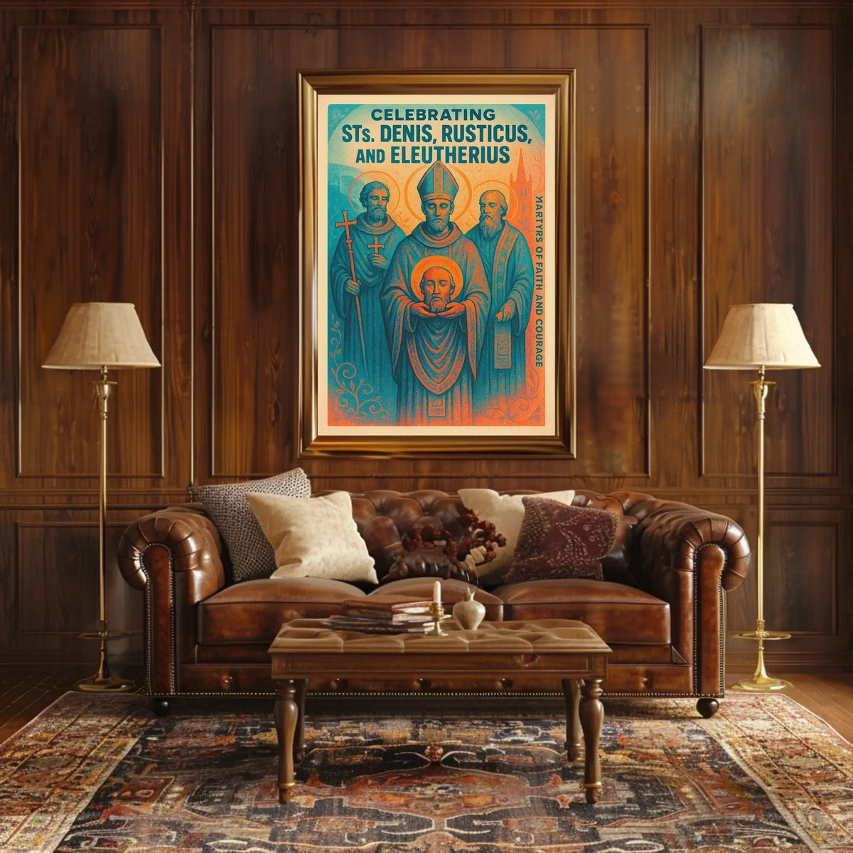 Celebrating Sts. Denis, Rusticus, And Poster