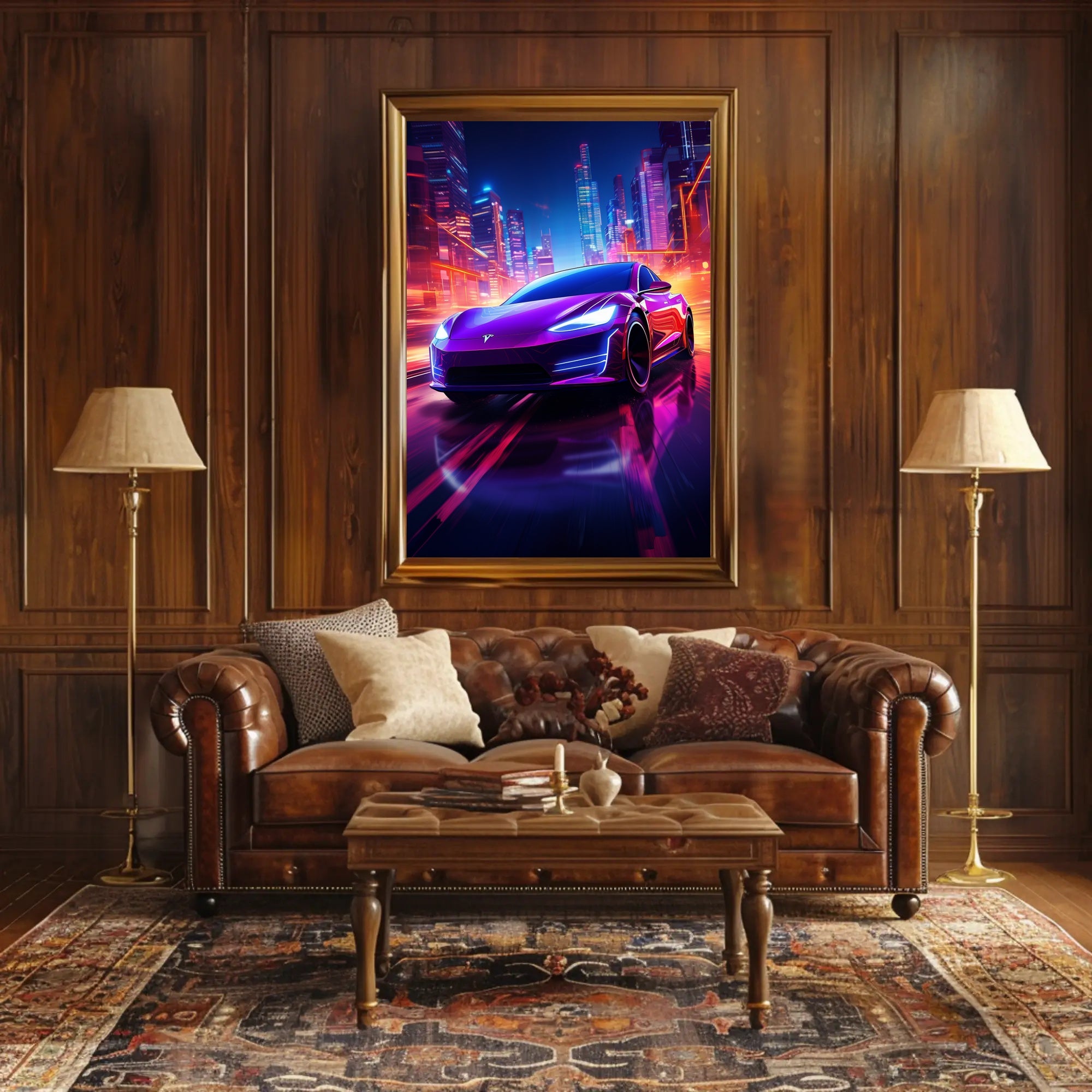 Futuristic Urban Drive Poster PosterGoat