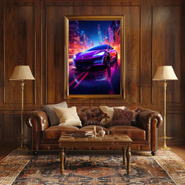 Futuristic Urban Drive Poster PosterGoat