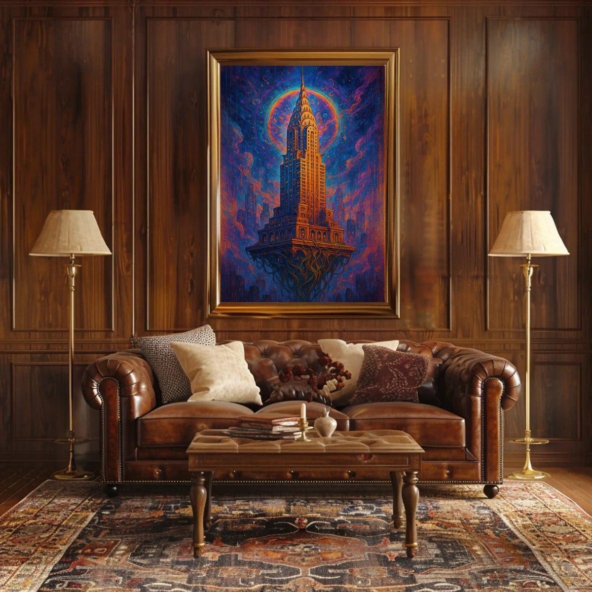 Surreal Skyscraper Dreamscape Poster