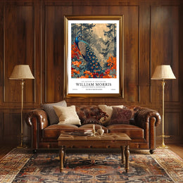 William Morris Peacock Design Cotton Prints Heritage Poster