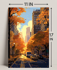 Autumn In The City Poster PosterGoat