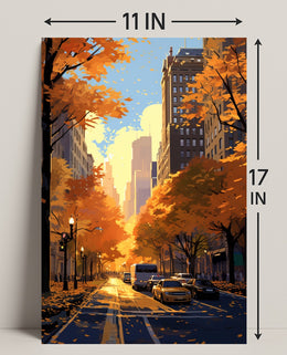 Autumn In The City Poster PosterGoat