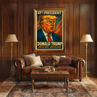 Trump Resolute Commander Patriotic Pop Art Poster