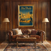 Abu Dhabi Vintage Travel Poster Tradition Meets Innovation