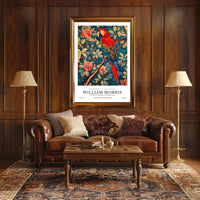 Vintage Parrot Print: Artistic Poster for Heritage Exhibition