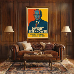 Eisenhower Vintage Pop Art Patriot History Poster