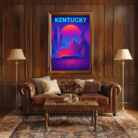 Kentucky A Neon Dreamscape Poster