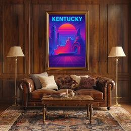 Kentucky A Neon Dreamscape Poster