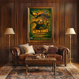 Sloth Force Slow Steady Poster