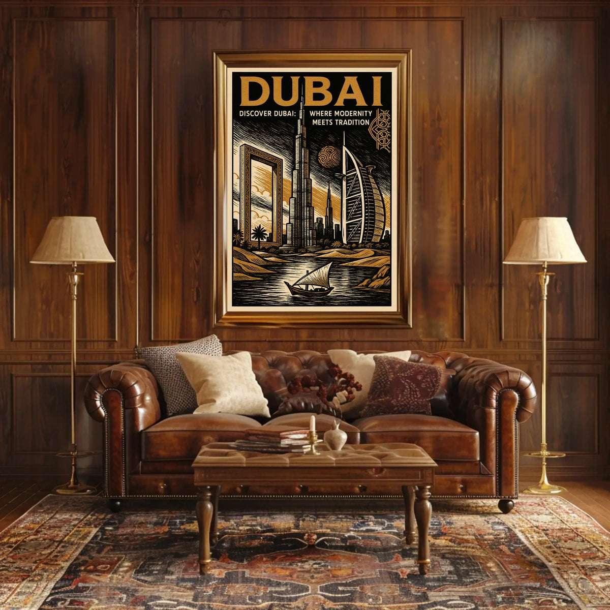 Dubai Poster Modernity Meets Tradition Wall Art For Home