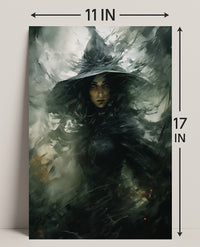 Enigmatic Witch In The Shadows Poster
