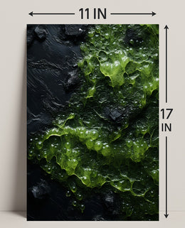 Abstract Green Texture Abstract Poster