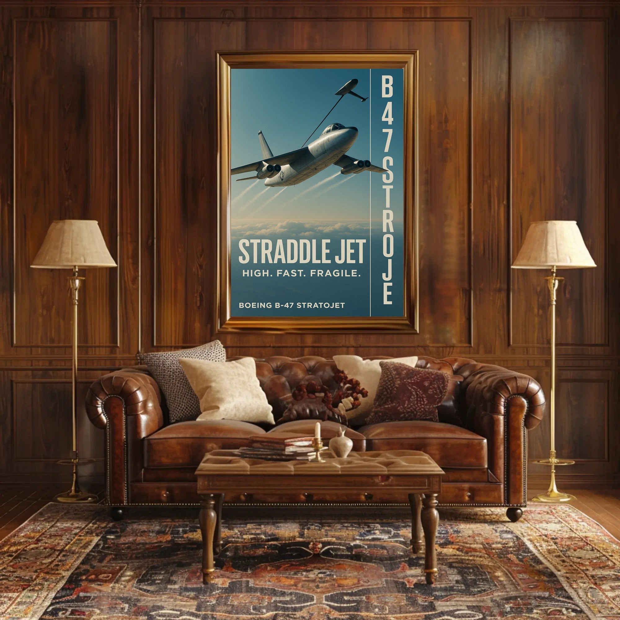 B-47 Stratojet Flying Military Art Print - Poster