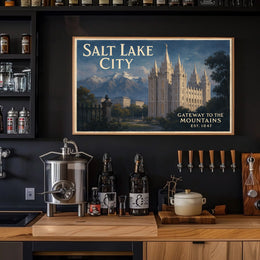 Salt Lake City Gateway to the Mountains Poster