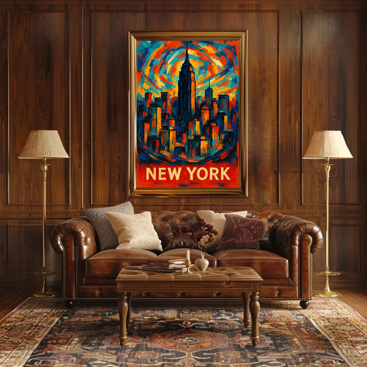 Vibrant New York Skyline Poster Wall Art 18x24 Inches