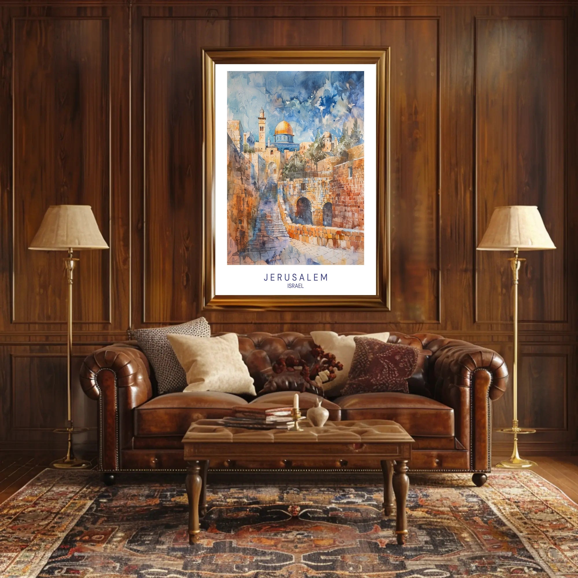 Jerusalem Dome of the Rock Urban Cityscape Poster PosterGoat